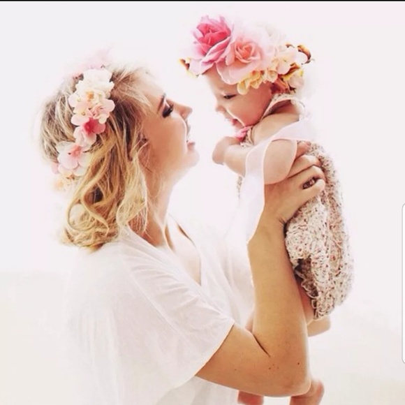 Mom Baby Matching Flower Headband Mother Baby - Picture 2 of 8